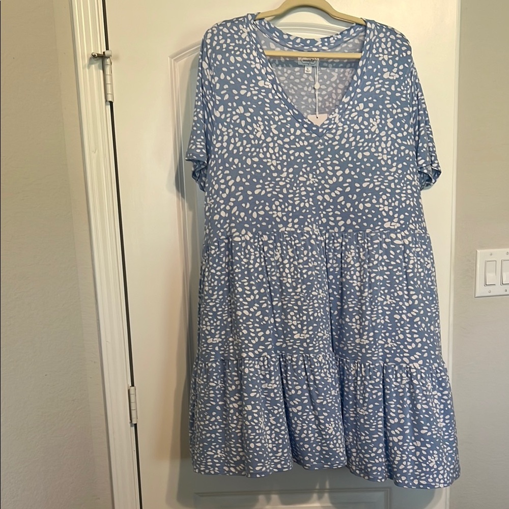 Mudpie Blue and White Patterned Women's Dress